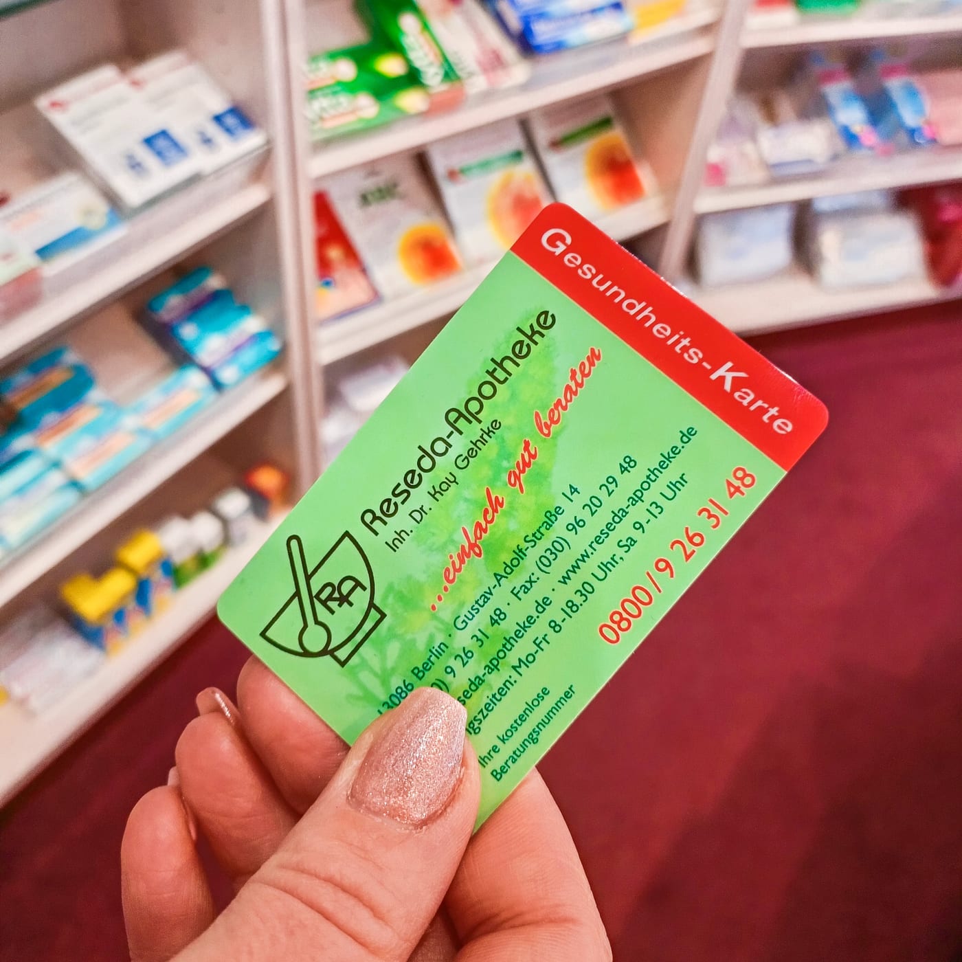 Kundenkarte der Reseda-Apotheke